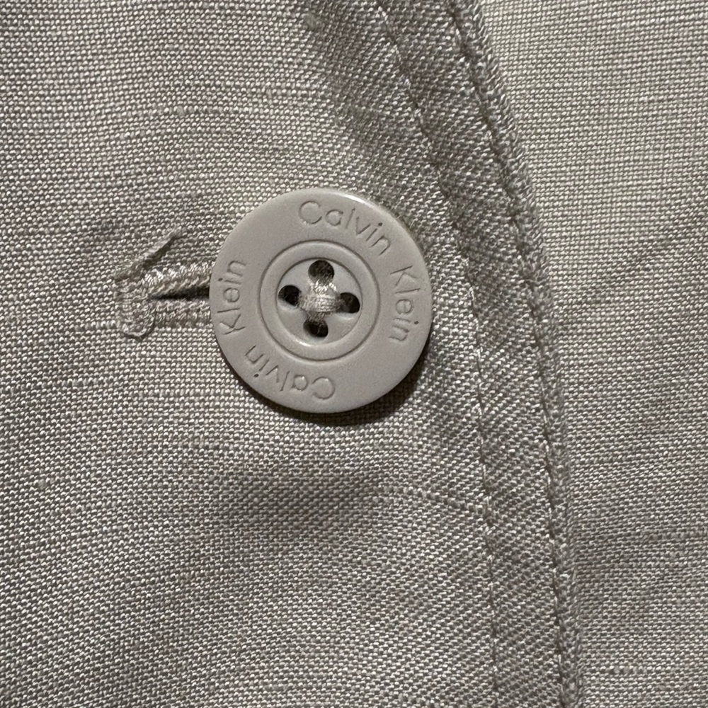 Calvin Klein Cream Midi Dress with Button Detail - Picture 4 of 7